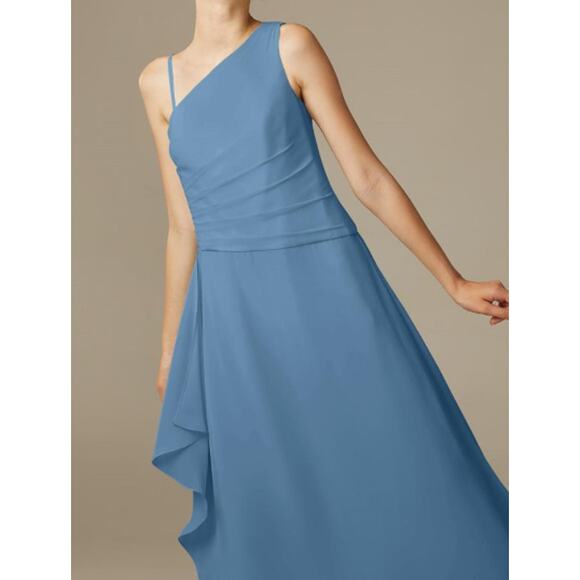 AW BRIDAL 16Y blue girl's Oba formal gala bridesmaid maxi dress NEW B56
